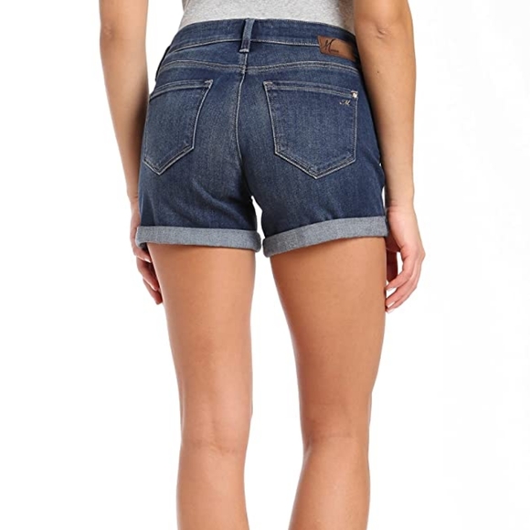 cuffed denim shorts distressed - Picture 4 of 5